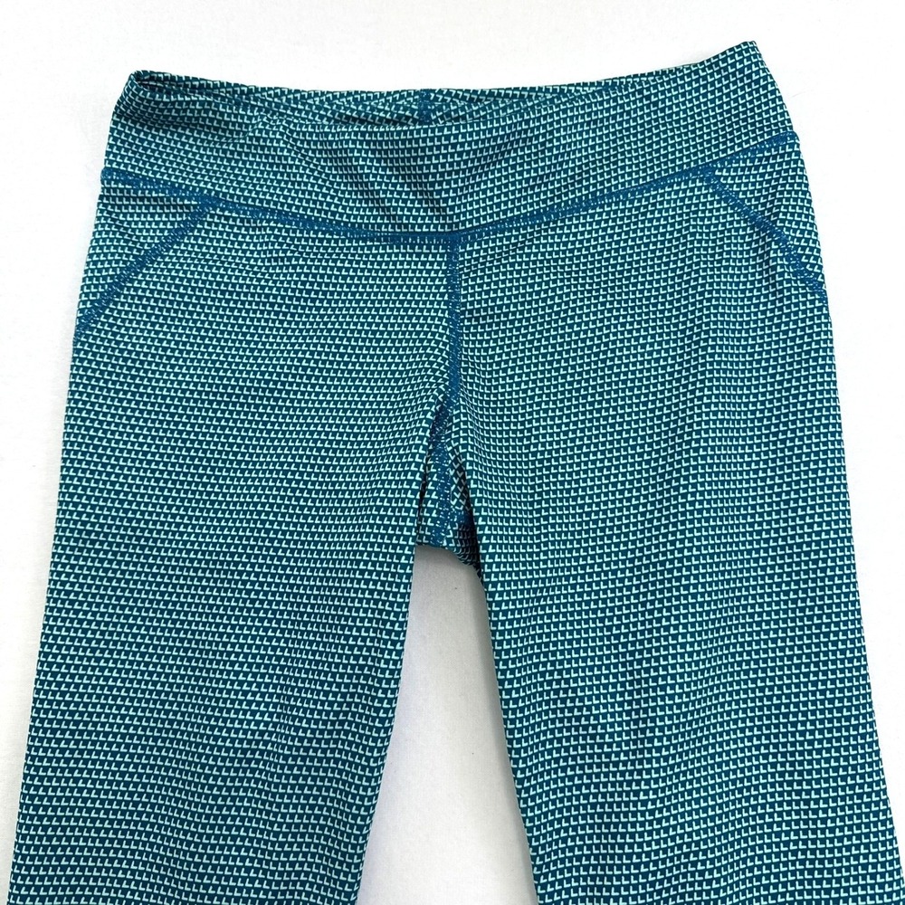 Under Armour ColdGear Womens Teal Geometric Print Fitted Leggings Size Small - Picture 3 of 5